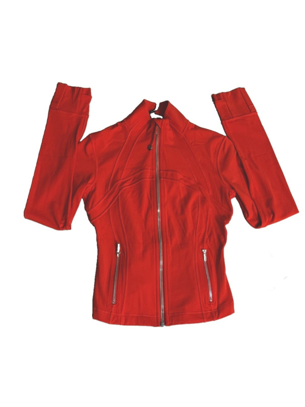 LULULEMON DEFINE CROPPED JACKET NULU ORANGE CAYENNE COLOR SIZE 2 NWT
